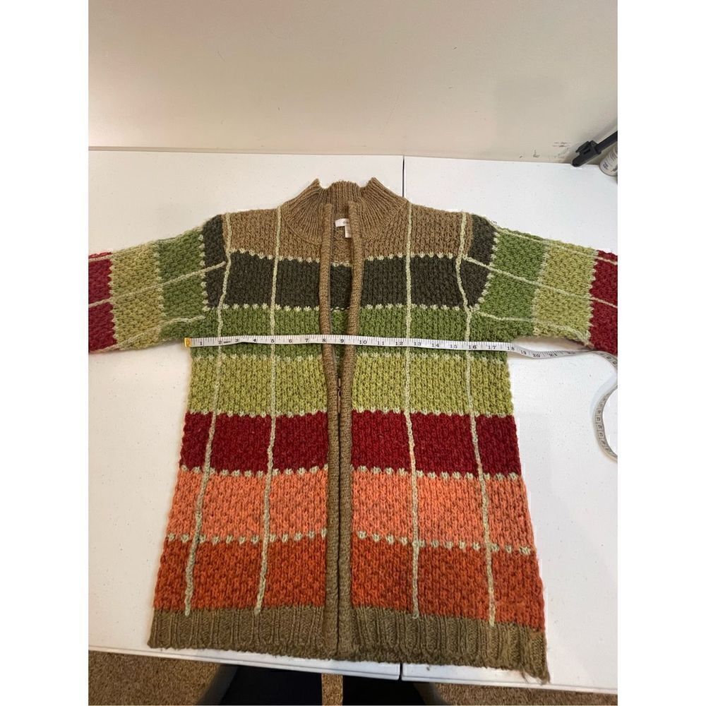 Dressbarn women’s small sweater cardigan patchwork - Picture 3 of 7
